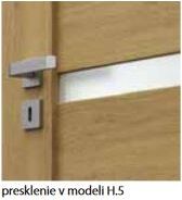 PORTA Doors SET Bezfalcové dvere VERTE HOME H.3 so sklom,fólia Dub šarlátový+zárubeň Hydroprotect - vodeodolná (2)