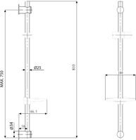 Sapho Posuvný držiak sprchy, 810mm, chróm 1206-06 (4) (3)