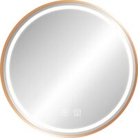 REA LED okrúhle podsvietené zrkadlo ZLATÉ 90cm HOM-05510