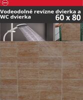 ZAVRZ Revízne dvierka š x v 60x80 cm-PUSH-Vodeodolné, na doske GlassRock, Pravé DK600x800