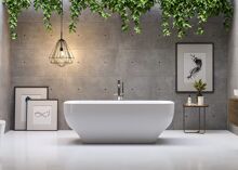 Aquatek SEATTLE voľne stojaca akrylátová vaňa 170x69 cm 257L click-clack Biela lesklá