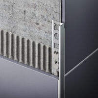 Celox Ukončovací profil tvar „L" hranatý, Al-Elox Strieborný, pre obklad 10 mm dĺžka 2,5 m 408101