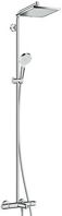 Hansgrohe 27298000 CROMETTA sprchová súprava E 240 Showerpipe k vani termostat,chróm