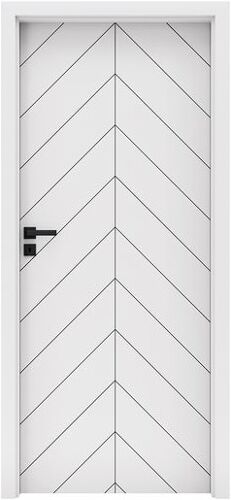 INVADO SET dvere DECORATO 13 plné fólia, Biela B134+zárubeň