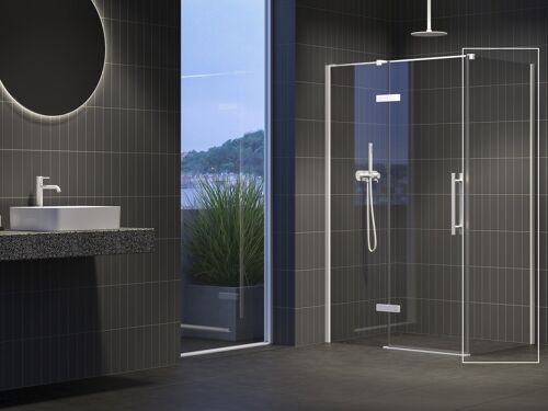 Ravak Cool COPS bočná stena 90x195 cm pre dvere COSD1 a COSD2 sklo Číre profil Biela matná X9VV70E00Z1