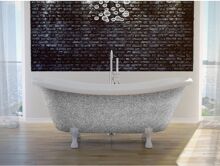 Besco AMELIA GLAM voľne stojaca vaňa 190x70 cm Strieborná,nožičky Chrómové Besco AMELIA GLAM voľne stojaca vaňa 190x70 cm Strieborná,nožičky Chrómové