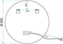 REA zrkadlo LED 90 cm MMJ Zlatá HOM-02504 (3) (2)