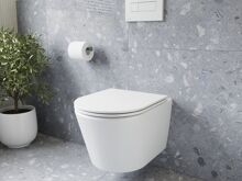 Ravak Flow WC závesné oblé 36x50x35,5 cm RimOffaWC sedátko Slim SoftClose Easyfix Biela X01985