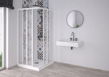 Hopa Čtvercový sprchový kout ACRIL - ANGOLO NEW - BARVA rámu - Bílá, Rozměr A - 70 cm, (1) (2)