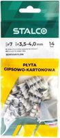 STALCO Hmoždinka špirálová do sádrokartonu, polyamid, ø 7 mm, bal.14 ks STALCO Hmoždinka špirálová do sádrokartonu, polyamid, ø 7 mm, bal.14 ks