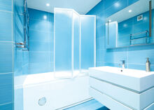 Aquatek LUX L3 vaňová zástena 140/140, biela, Krilex vzor voda Aquatek LUX L3 vaňová zástena 140/140, biela, Krilex vzor voda