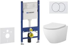 Geberit SET Duofix Basic Delta 111.153.00.1 závesné WC Mito Desse Vortex sedátko SoftClose tlačidlo Delta 01 Biela