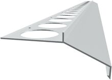 Celox Hliníkový Odkvapový/Balkónový profil MAXI ukončovací pre dlažbu,2,5 m, Elox Striebor 395201