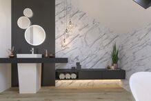Olsen Spa SPC plastový obkladový panel 30x120 cm Bianco Marble