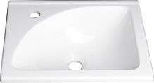 Aqualine Umývadlo 40x32cm, liaty mramor, biela LM408