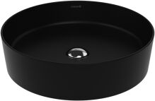 Creavit LOOP ROUND keramické umývadlo na dosku Ø 45 cm, čierna