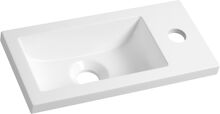 Aqualine nábytkové umývadlo z liateho mramoru 37x18 cm Biele LM370