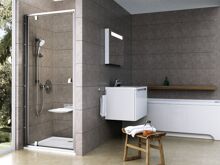Ravak PIVOT PDOP1, 1-dielne sprchové dvere do niky otočné 80x190, Satin,Transparent 03G40U00Z1