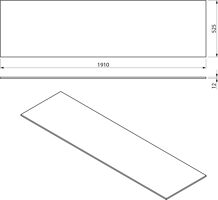 Sapho LOREA Rockstone doska 191x1,2x52,5cm, black attica (3) (3)